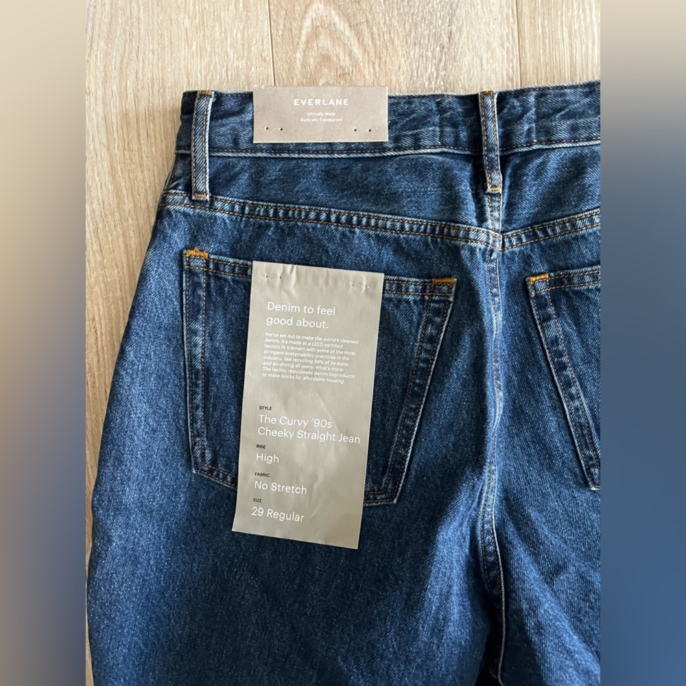 NWT Everlane Women’s The ’90s Cheeky Jean Deep Atlantic - Size 29 - Picture 9 of 10